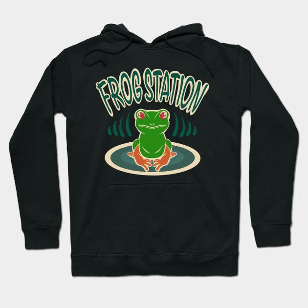 Frog station Hoodie by BATKEI